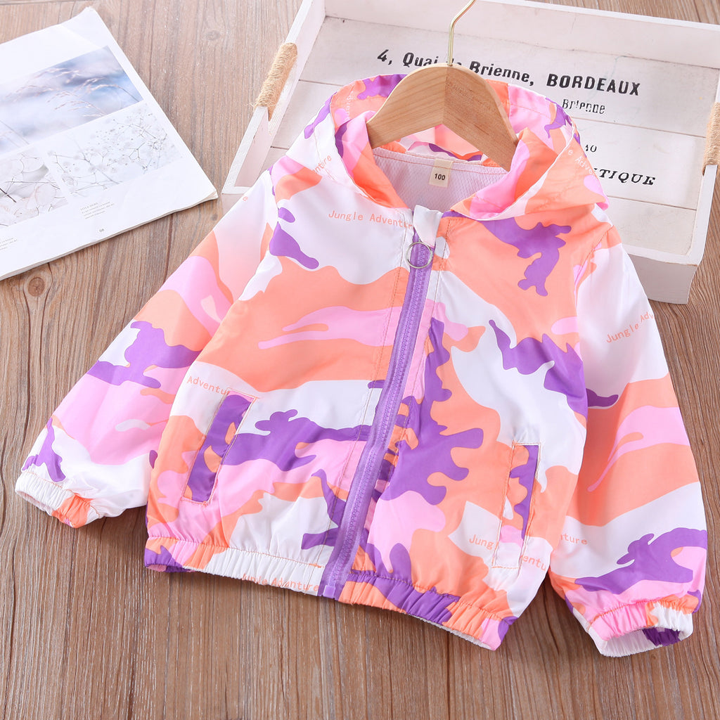 Veste de dessin animé imprimée pour filles