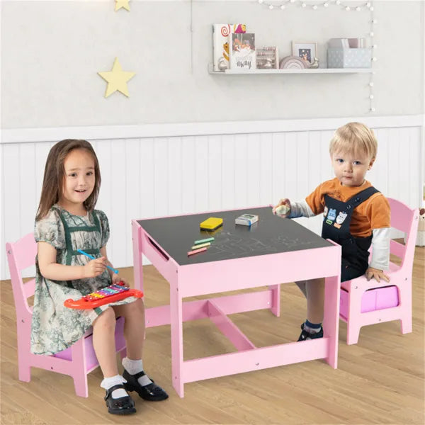 Table d'activités et chaises pour enfants 2-en-1