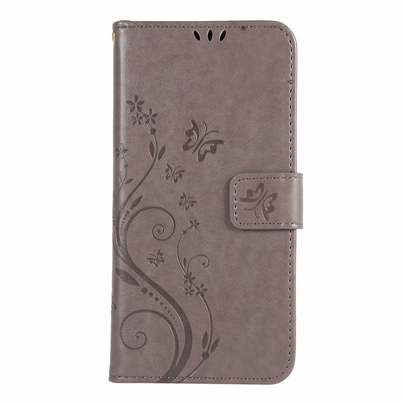 Étui de protection en cuir embossé papillon Étui de téléphone de couverture