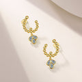 S925 Boucles d'oreilles perlées en argent sterling