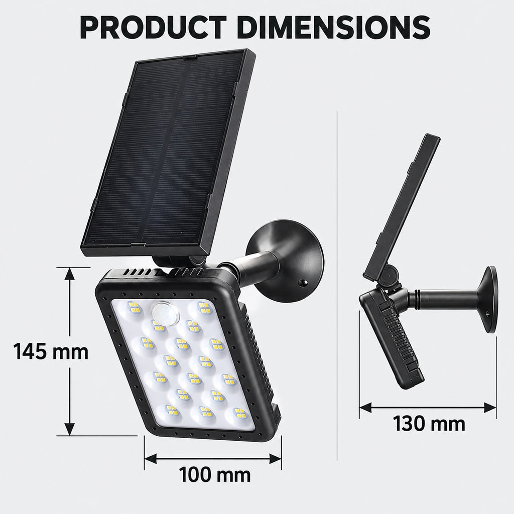 Capteur de mouvement rechargeable solaire LED lampe de travail 1500mAh pour auto W775A 1x 18650 Ba