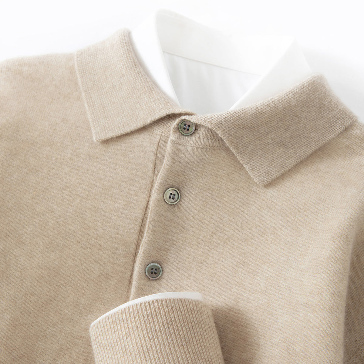 Hommes Polo-Neck Business-Casual Knitted Base Layer Arrivée