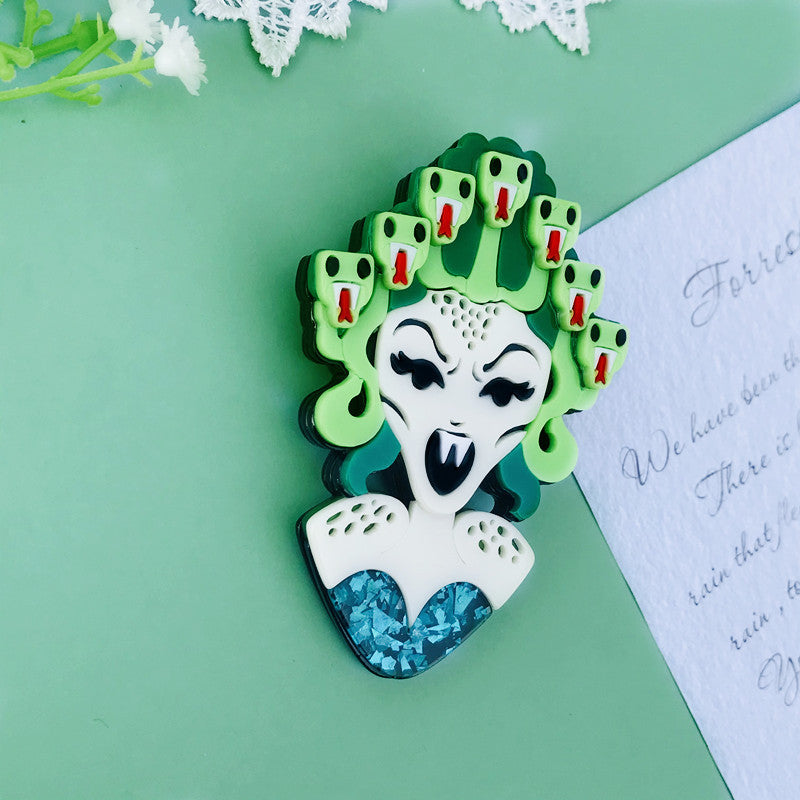 Accessoires d'insignes Gorgon Acrylique Broche