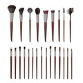 Set de brosse de maquillage pour cheveux d'animaux 24 pièces