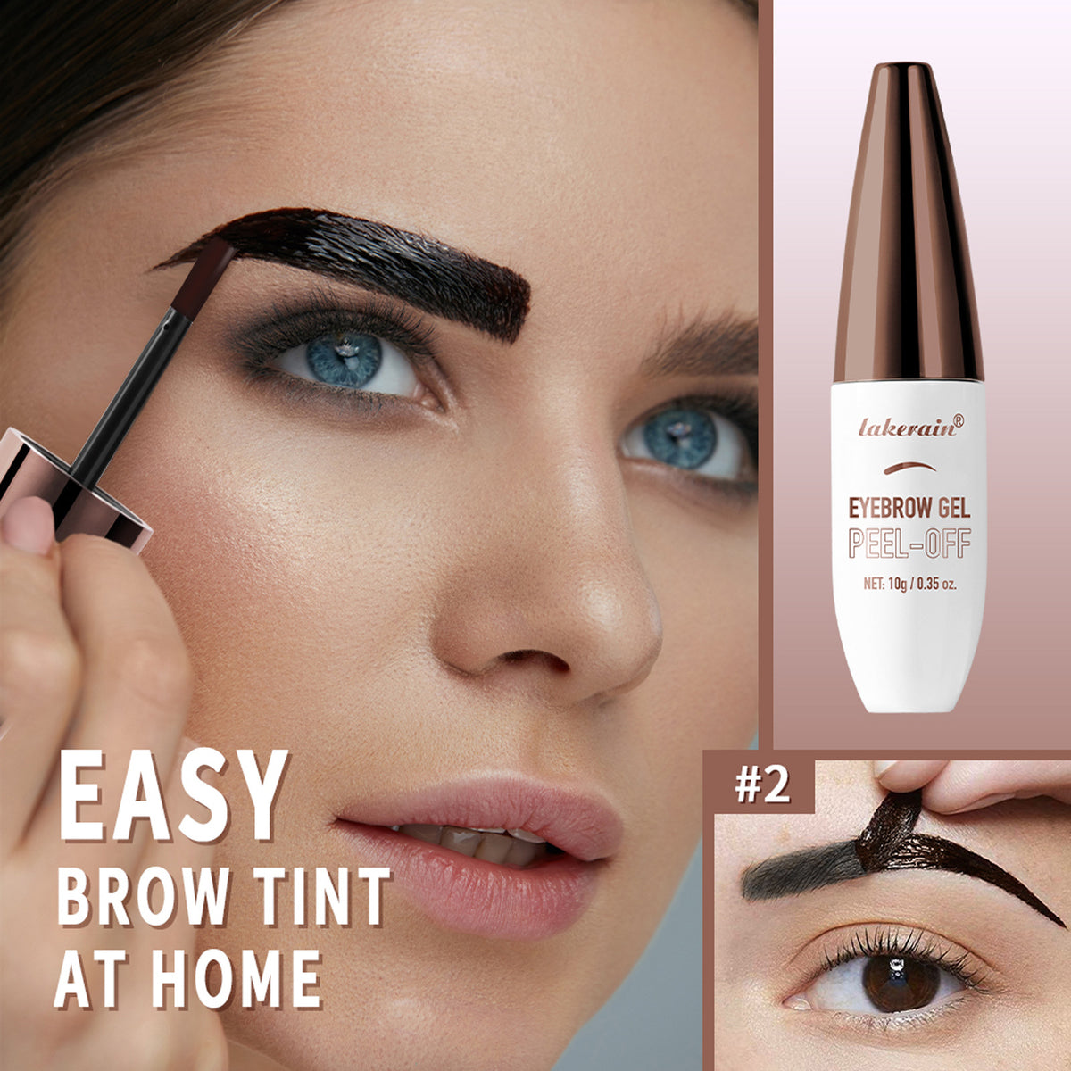 Sourcils sauvages à l'épreuve de l'eau à trois dimensions à l'épreuve de la sueur Crème de sourcils à l'épreuve de la peau