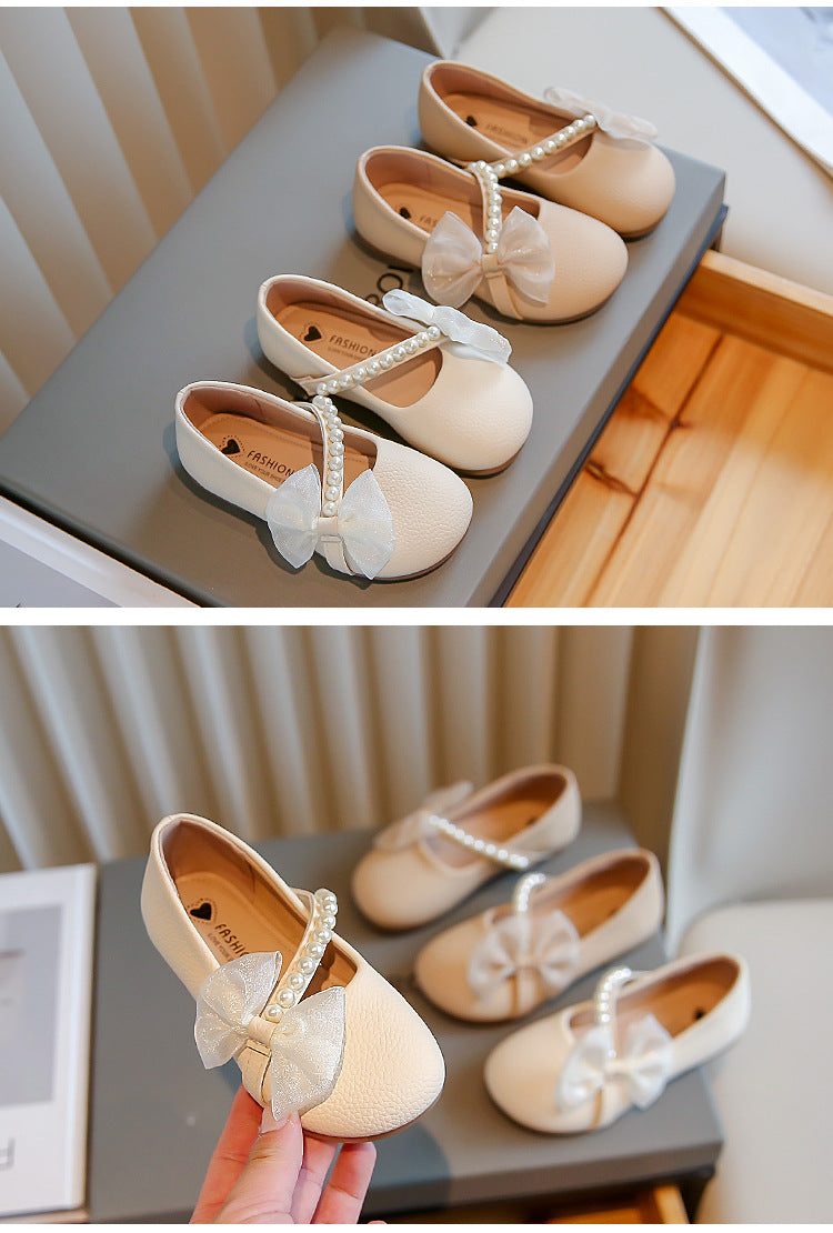 White Pearl Petite fille Bébé Princesse Chaussures