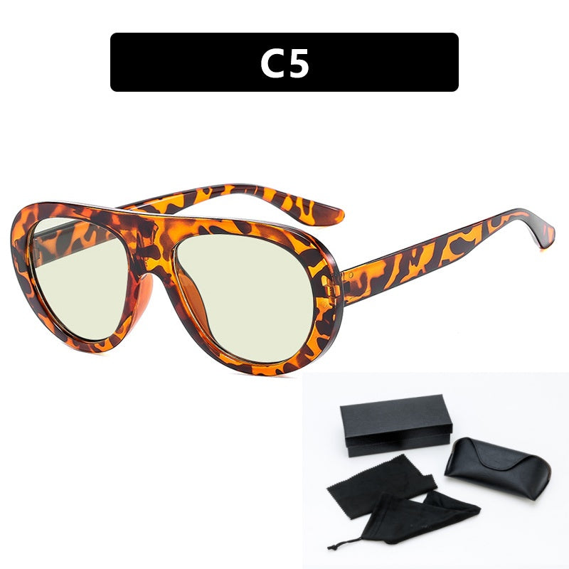 Lunettes de soleil de style grenouille pour femmes