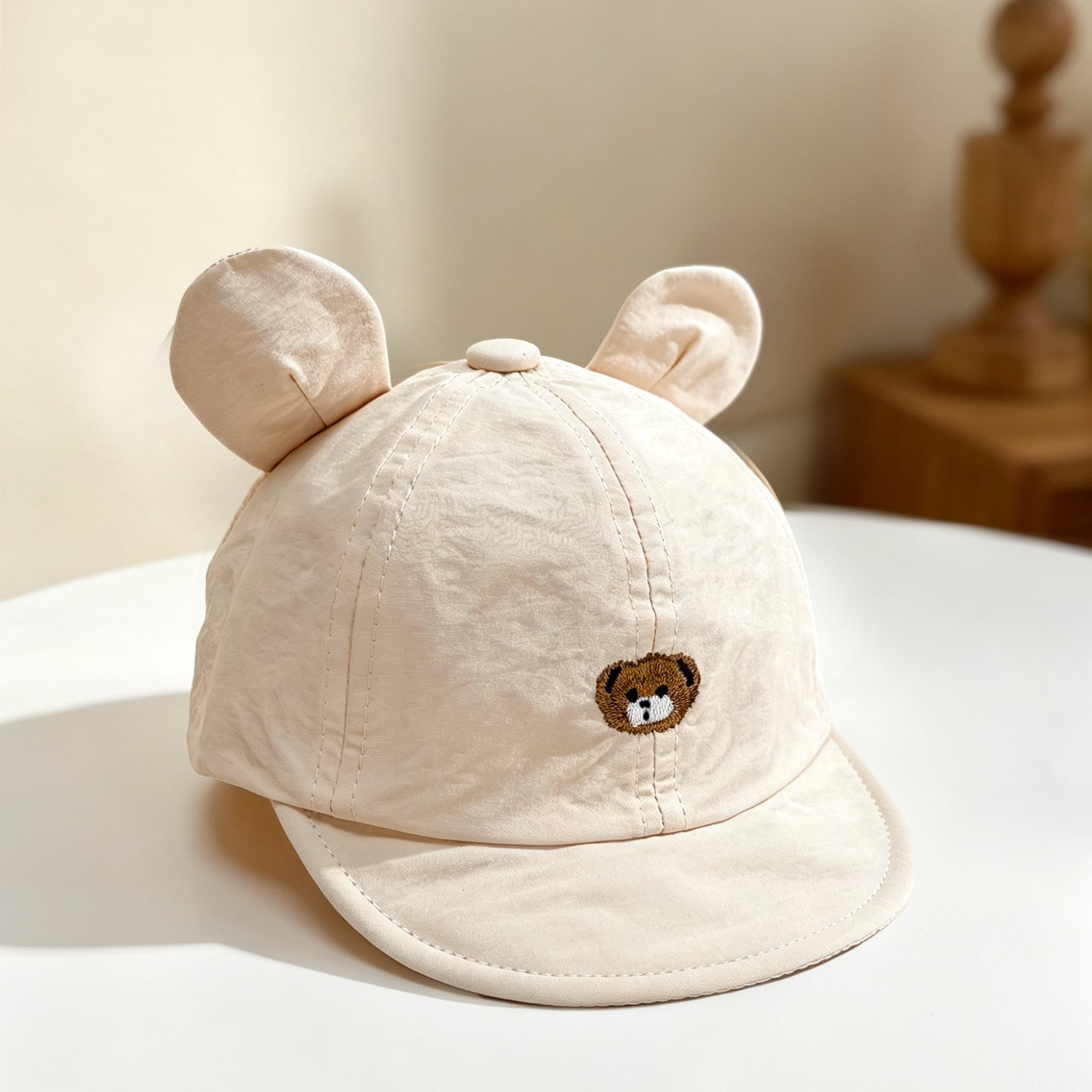 Mignon brodé Petit ours Oreilles tridimensionnelles Cap de baseball bébé