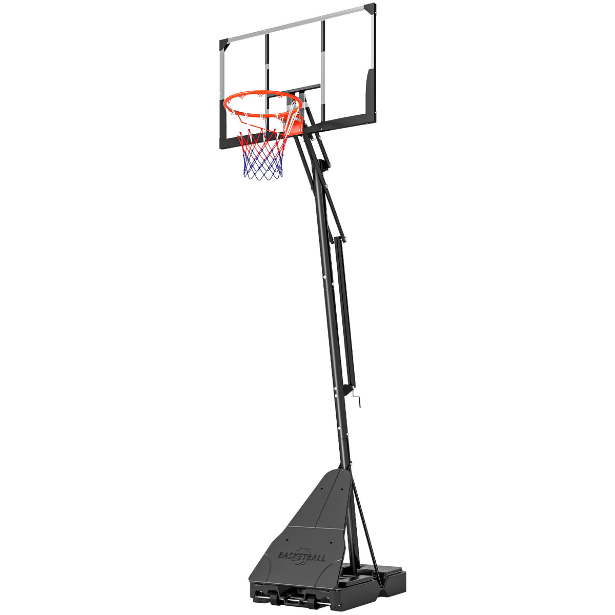 Outdoor portable basketball hoop