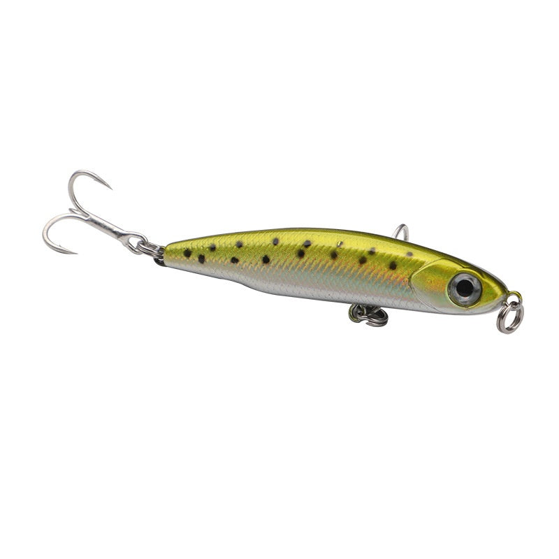 Petit poisson argenté Lure Crayon de crayon Bait Double Crochet Submerged