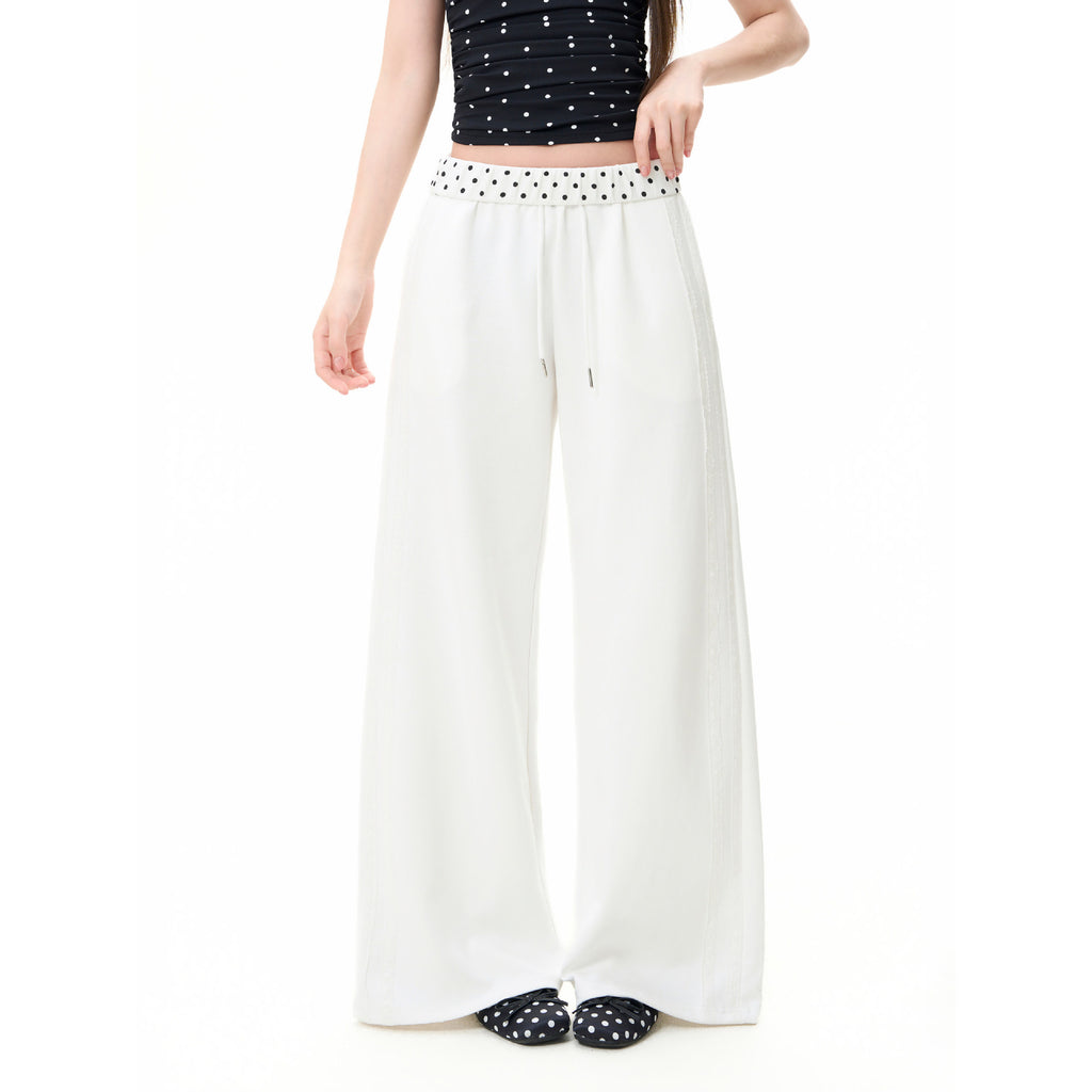 Pantalons pour femmes d'été à pattes droites à taille haute