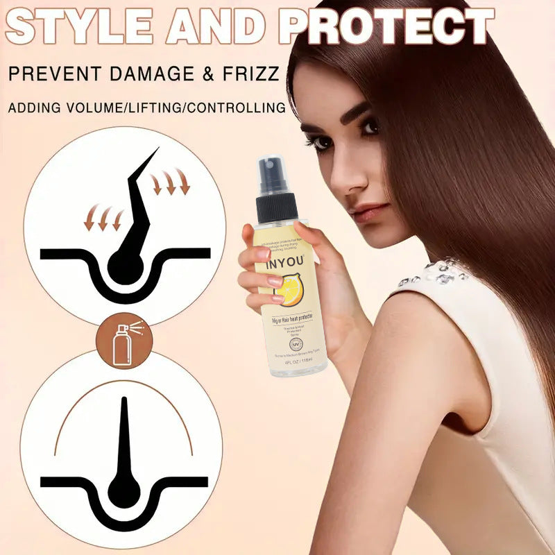Vaporisateur de protection contre la chaleur en pièce hydratant et nourrissant pour les cheveux