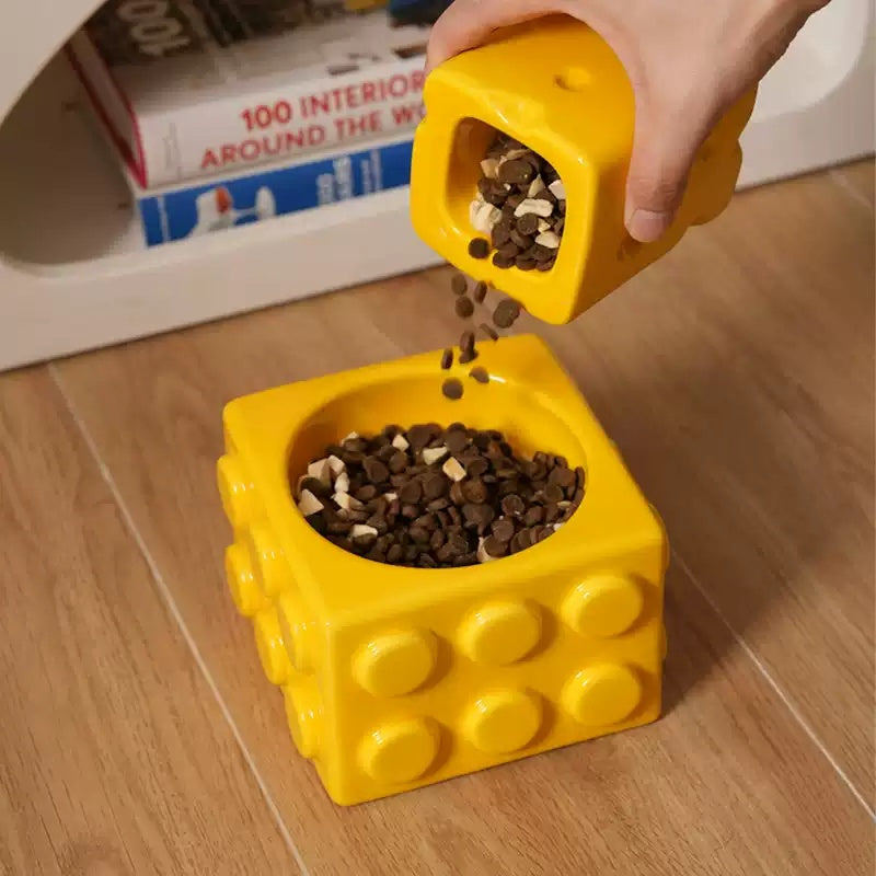 Block Pet Ceramic Water Bowl