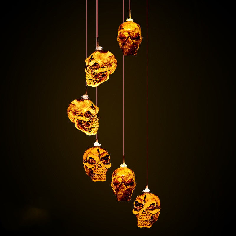Sun Wind Chimes Halloween Horror Pumpkin Skull Elf Courtyard Atmosphère Lumière décorative