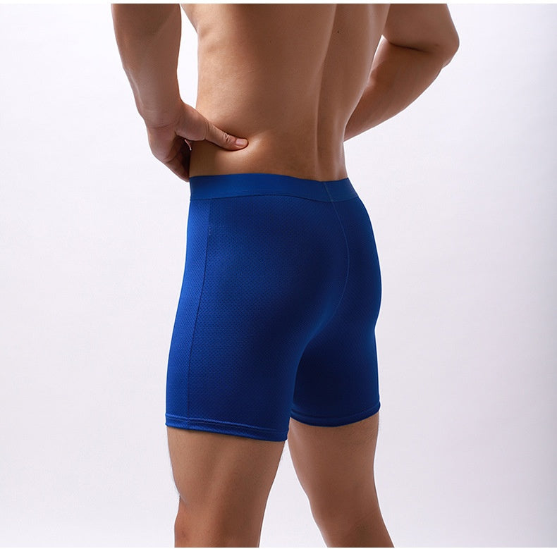 Boxers allongés hommes Respirant Mesh Sous-vêtements Sports