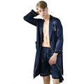 Chemise de nuit à col mandarin glacé Et Pajama Pantalons à la maison