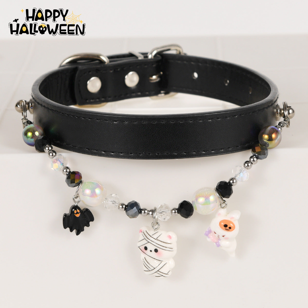 Collier de chat Niche Accessoire Collier d'Halloween avec embellissements perlés