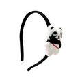 Caricature jeune fille Panda Grip mignon Bandeau à poupée tridimensionnelle pour enfants