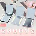 Compact Double-Sided pliant miroir de maquillage Portable LED lumière pour Touch-Ups