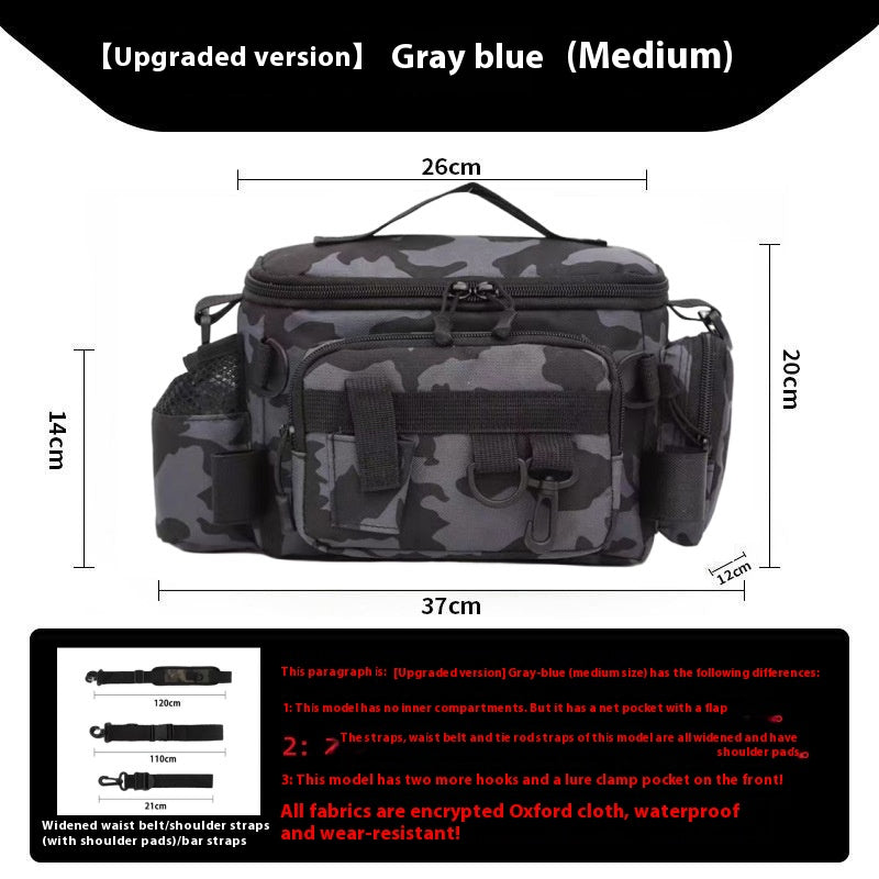 Équipement de pêche Luya Crossbody Sac de rangement multifonctionnel