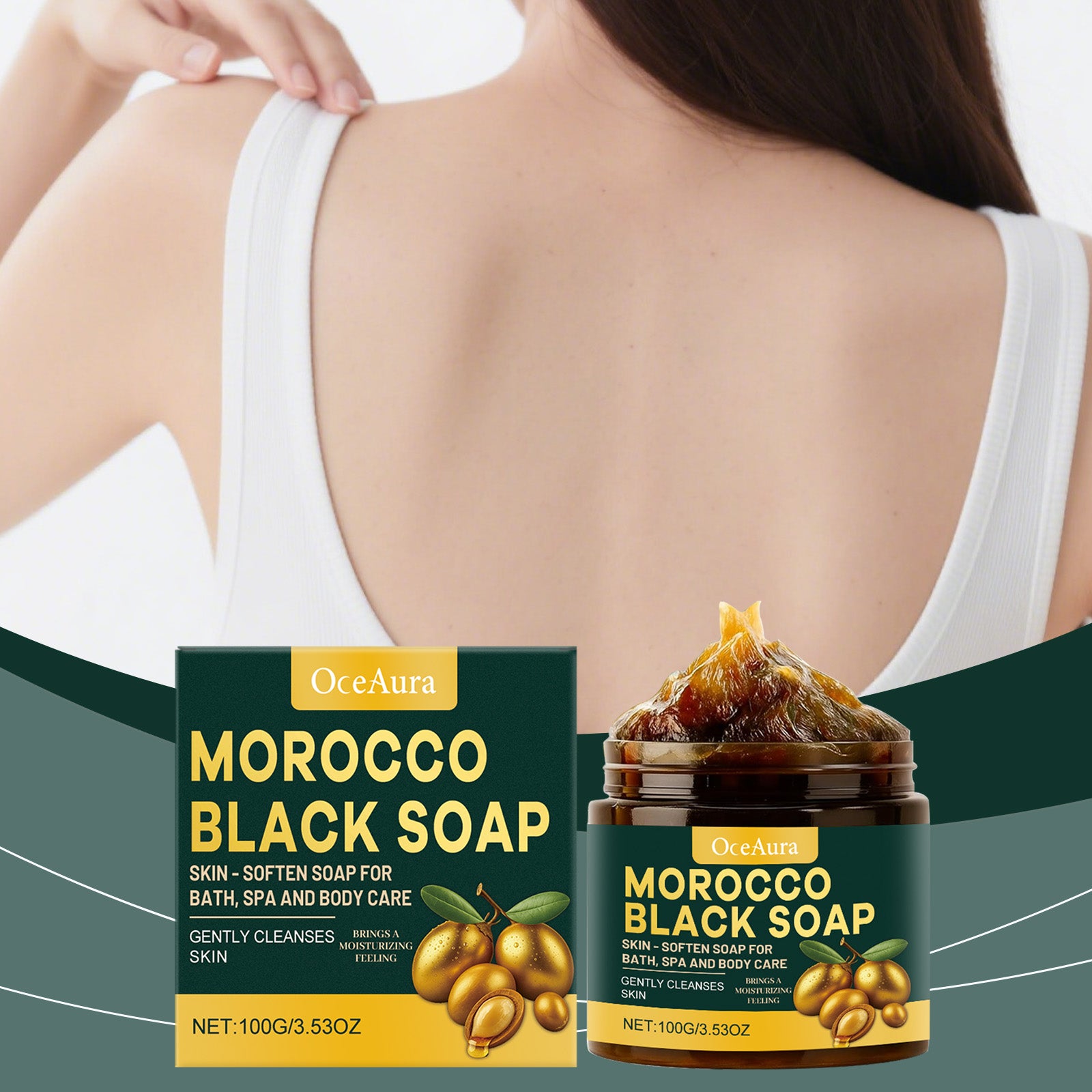 Nettoyage de bain savon noir 1 00g 1 boîte