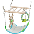 Small Animal Suspension Bridge, Hanging Cage Accessory With Hammock And Climbing Toys