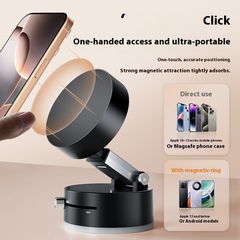 Foldable Magnetic Suction Phone Holder Foldable Suction Cup Hands-Free Suction Mount