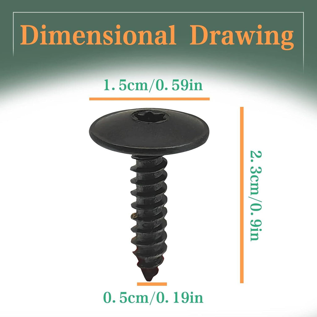 50x Couverture de moteur sous-ray Splashguard Roue Arch Torx vis pour VW A Udi