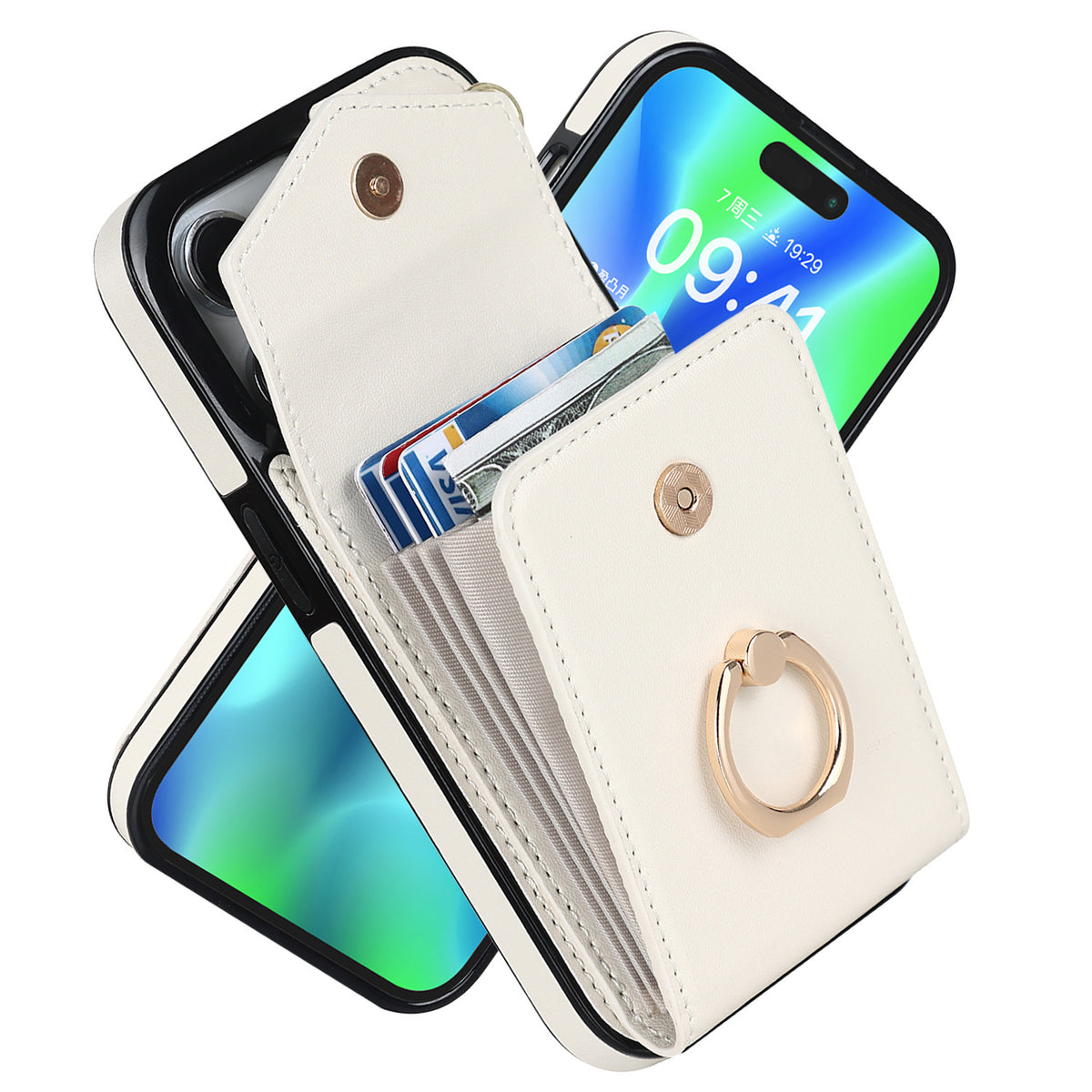 Boîtier en cuir polyvalent avec boîtier de téléphone multifonctionnel