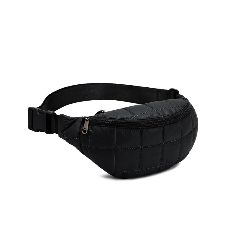 Sac de taille casual de couleur solide avec un motif diamanté
