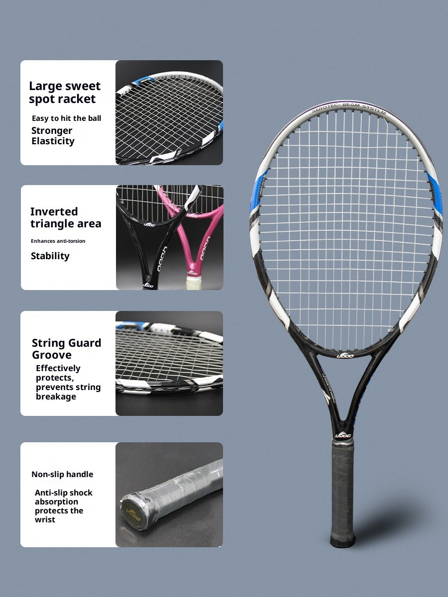 Raquettes de tennis Carbone et fibre de carbone intégré Super lumière simple et double Raquettes