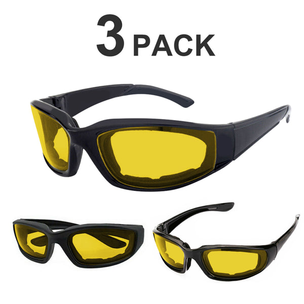 3 paires moto sport motard vélo lunettes d'équitation résistant au vent protection des yeux sports goggle