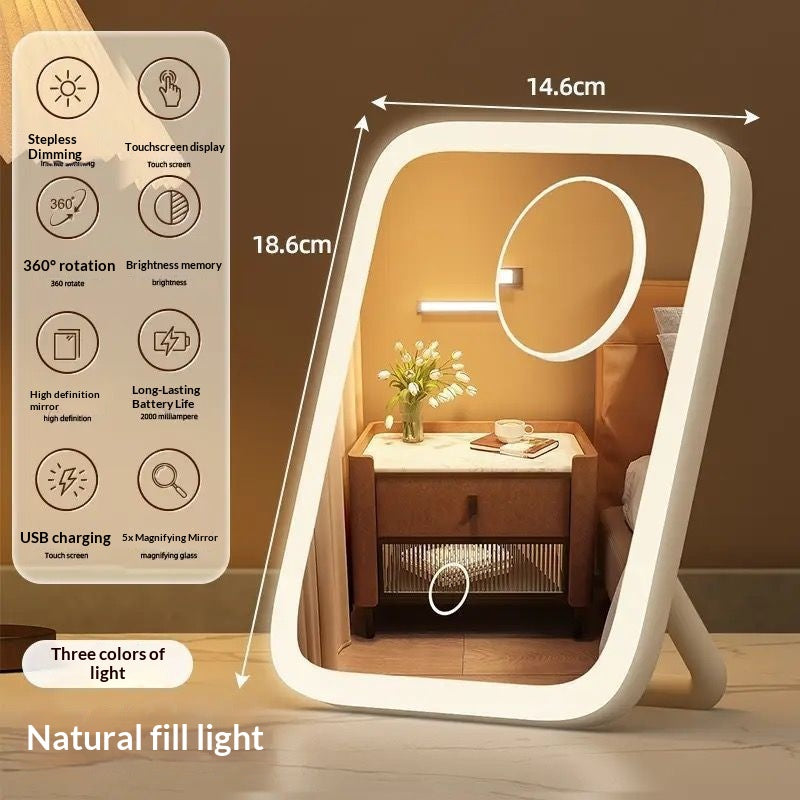Rétroviseur de vanité de bureau avec fonction de recharge