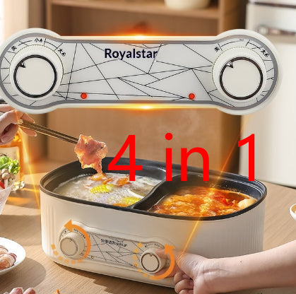 Pot électrique multifonctions à double chaudière