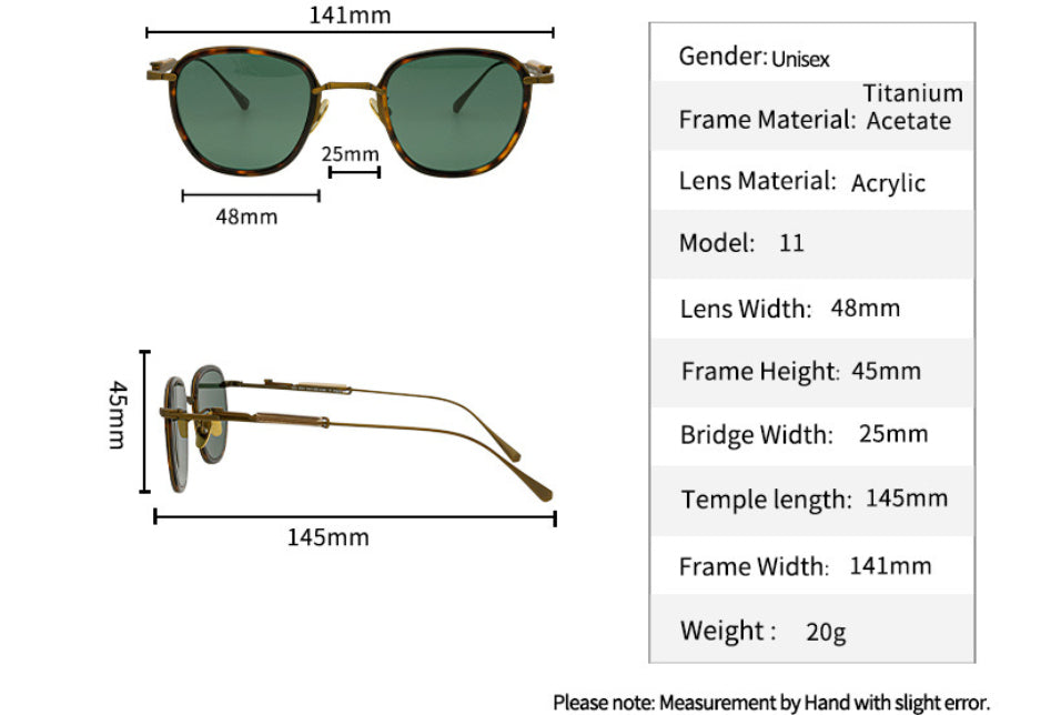 Lunettes de soleil en polygone de titane polaire classique