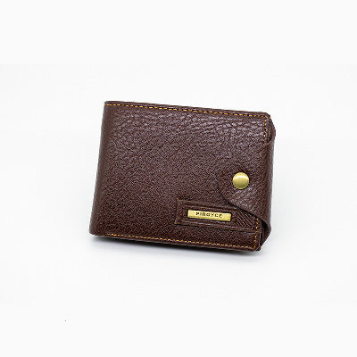 Portefeuille horizontal court en cuir multifonctionnel