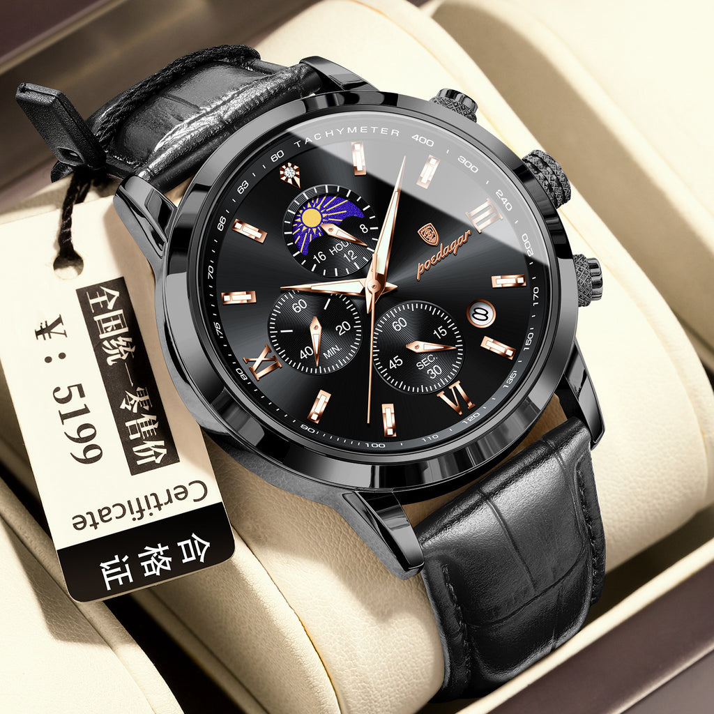 Montre masculine multi-fonctions sport Timing Lune Phase