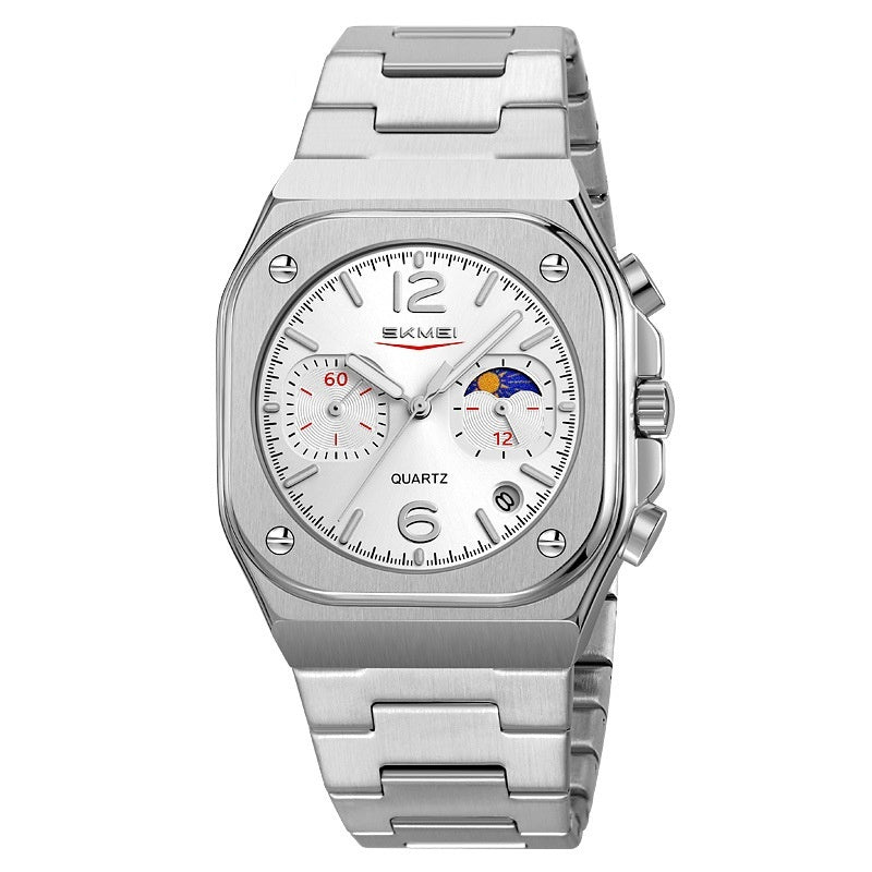 Homme Casual Waterproof Multifonctionnel Business Quartz Watch