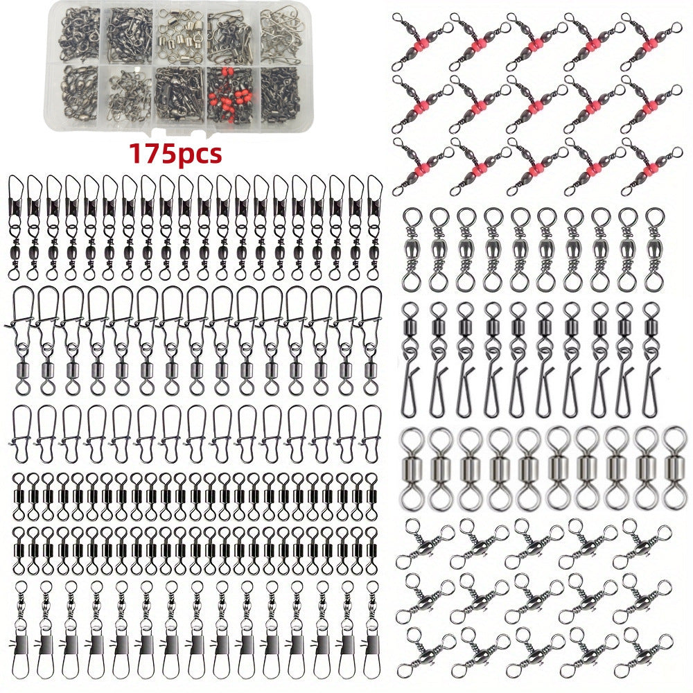 175 pièces connecteur de pêche roulement à billes en boîte