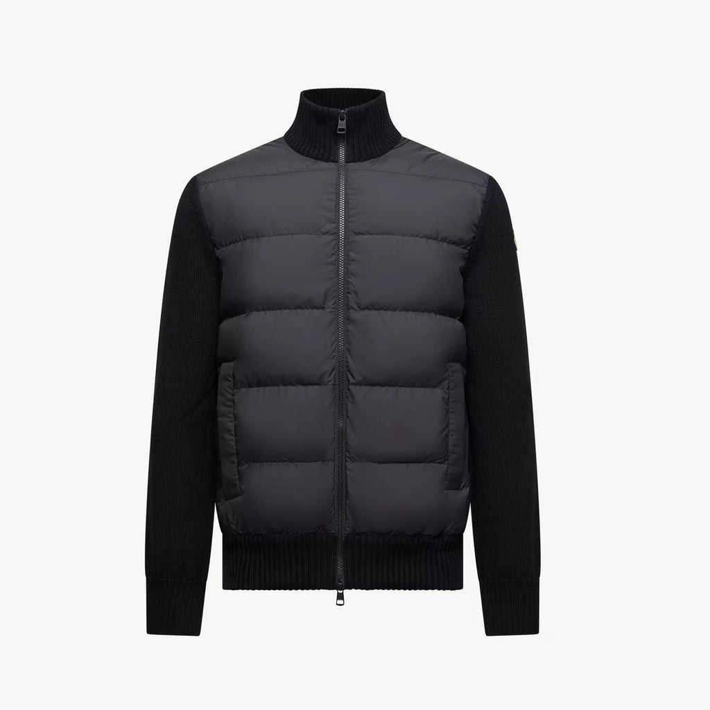 Hommes Patchwork d'hiver Manches longues Stand-Neck Sweater Coat