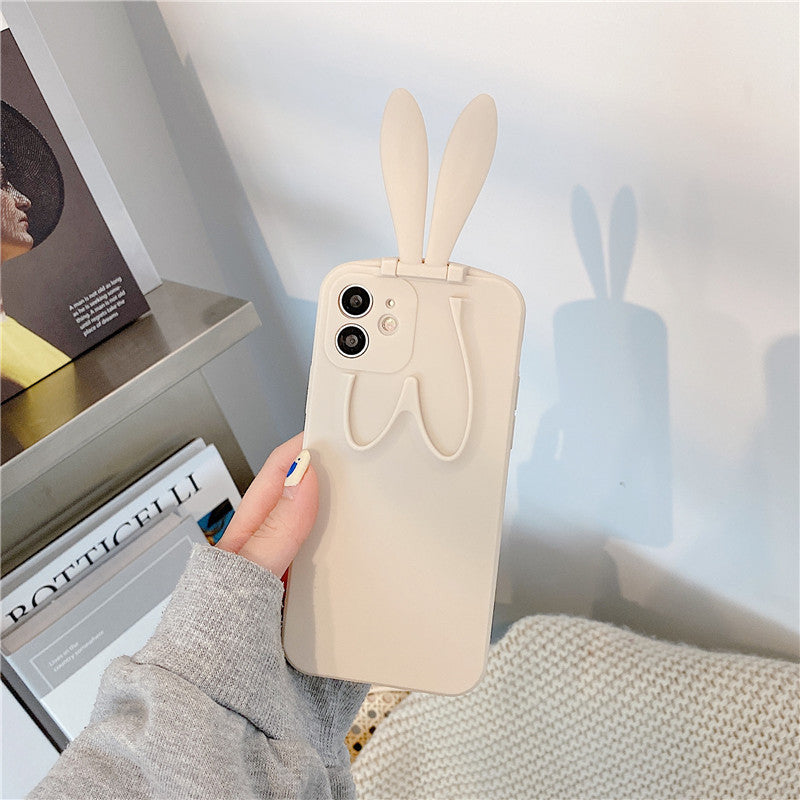 Cas de téléphone anti-goutte créative Bunny Ear Stand
