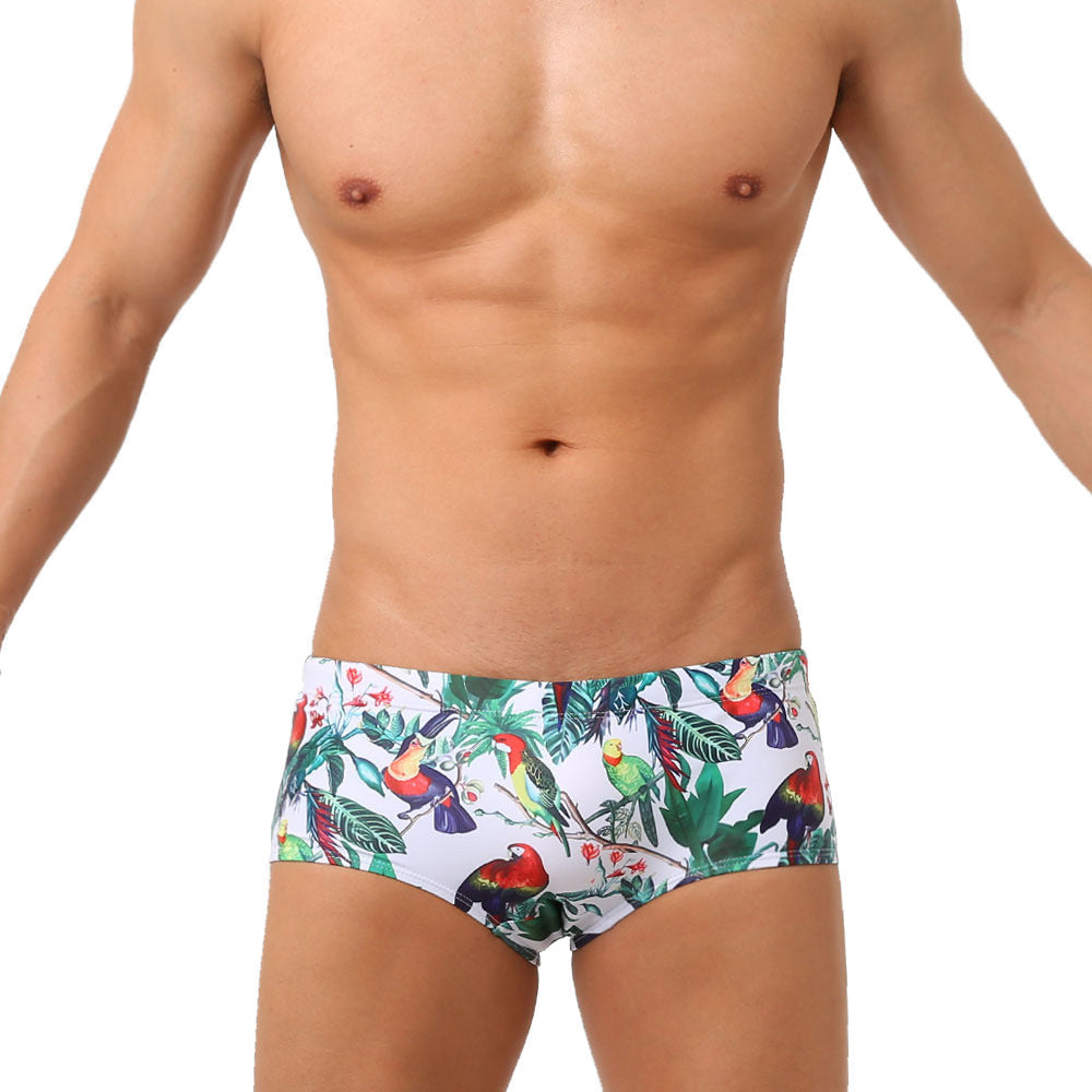 Flower-bird Imprimer Fashion Petit Boxer pour Homme