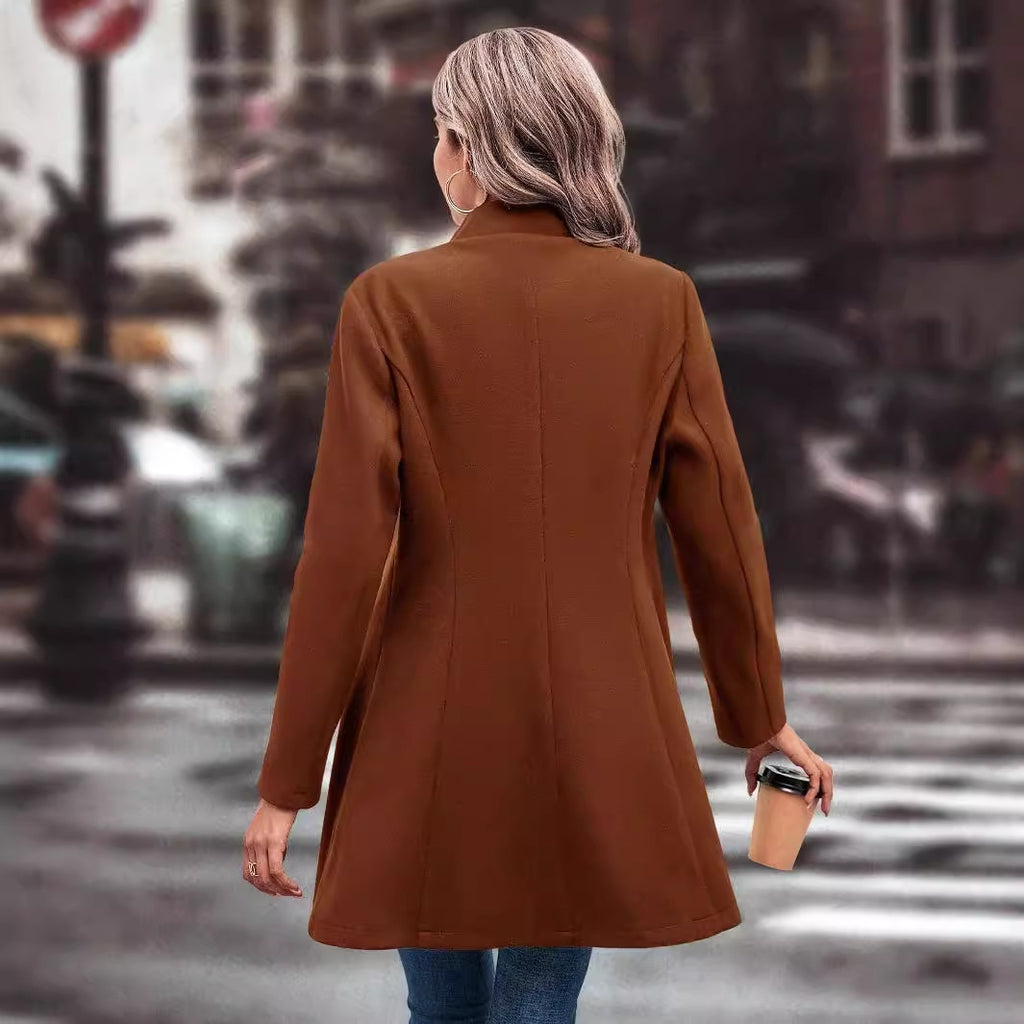 European and American Foreign Trade Hot-Selling Amazon Femmes automne et hiver Lapel Sli