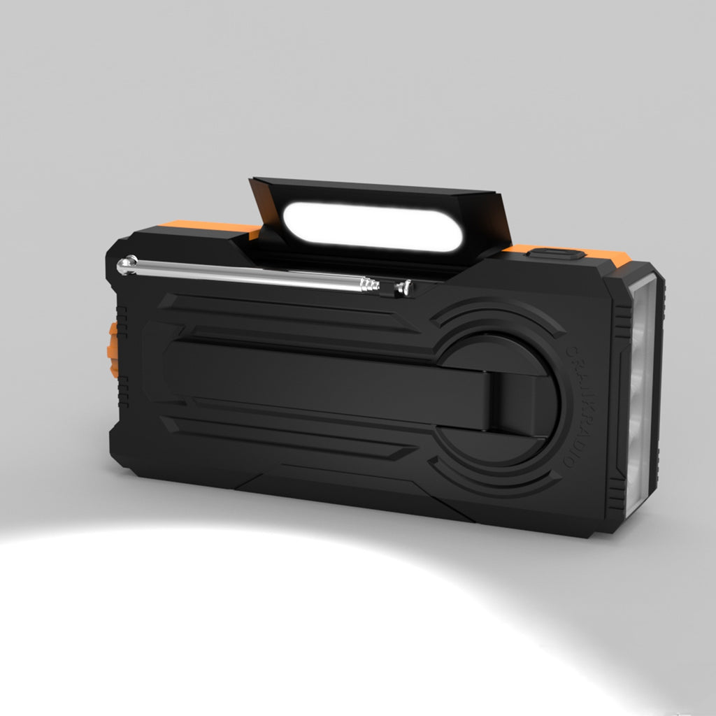 Radio à main multifonctionnelle d'urgence avec lampe de poche lumière de lecture