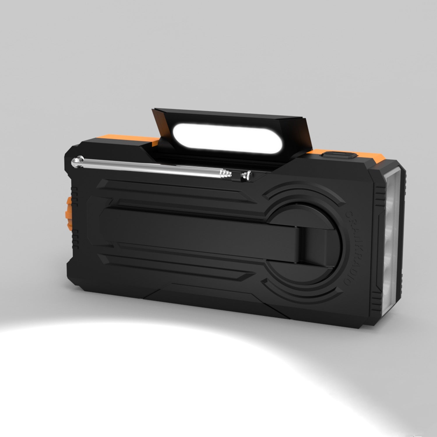 Radio à main multifonctionnelle d'urgence avec lampe de poche lumière de lecture
