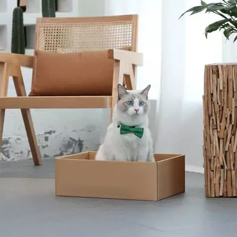 5X Cat Box Scratcher Scratching Board Heavy Duty Corrugated Cardboard Kitten UK