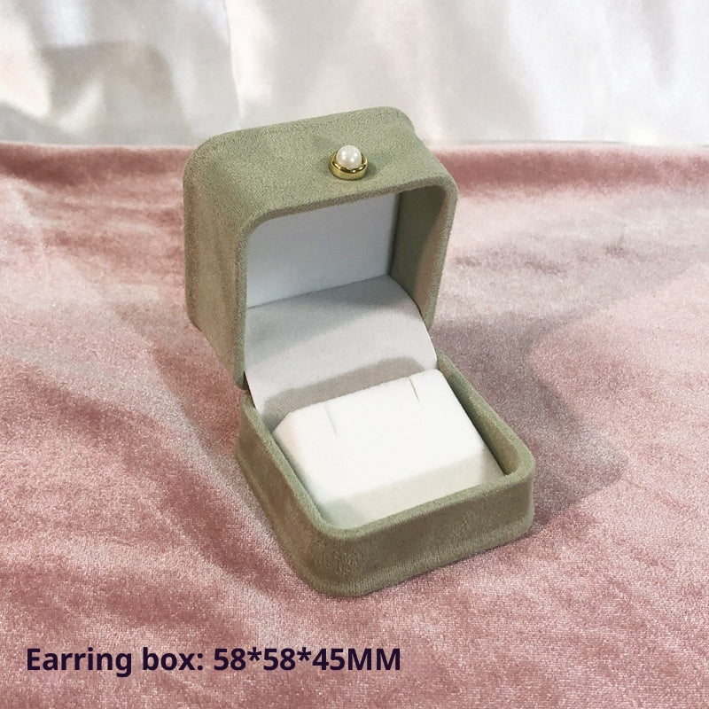 Fashion Flannel Étanche boîte à bijoux Pearl Buckle
