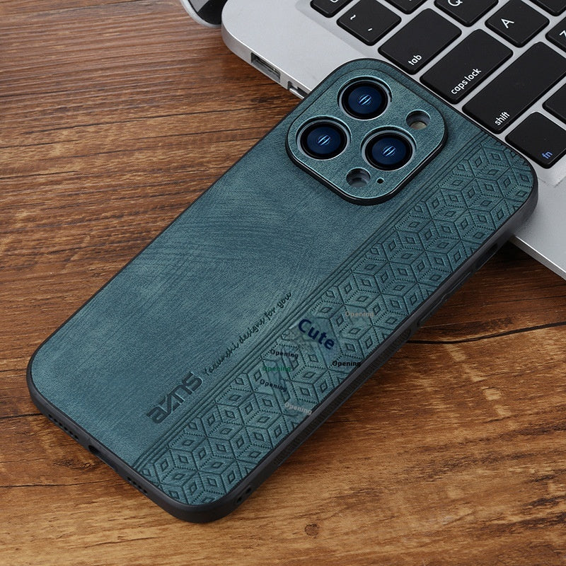 Coque de téléphone Peau d'impression sensible Motif en cuir Résistant aux chutes Shel de protection pour les entreprises
