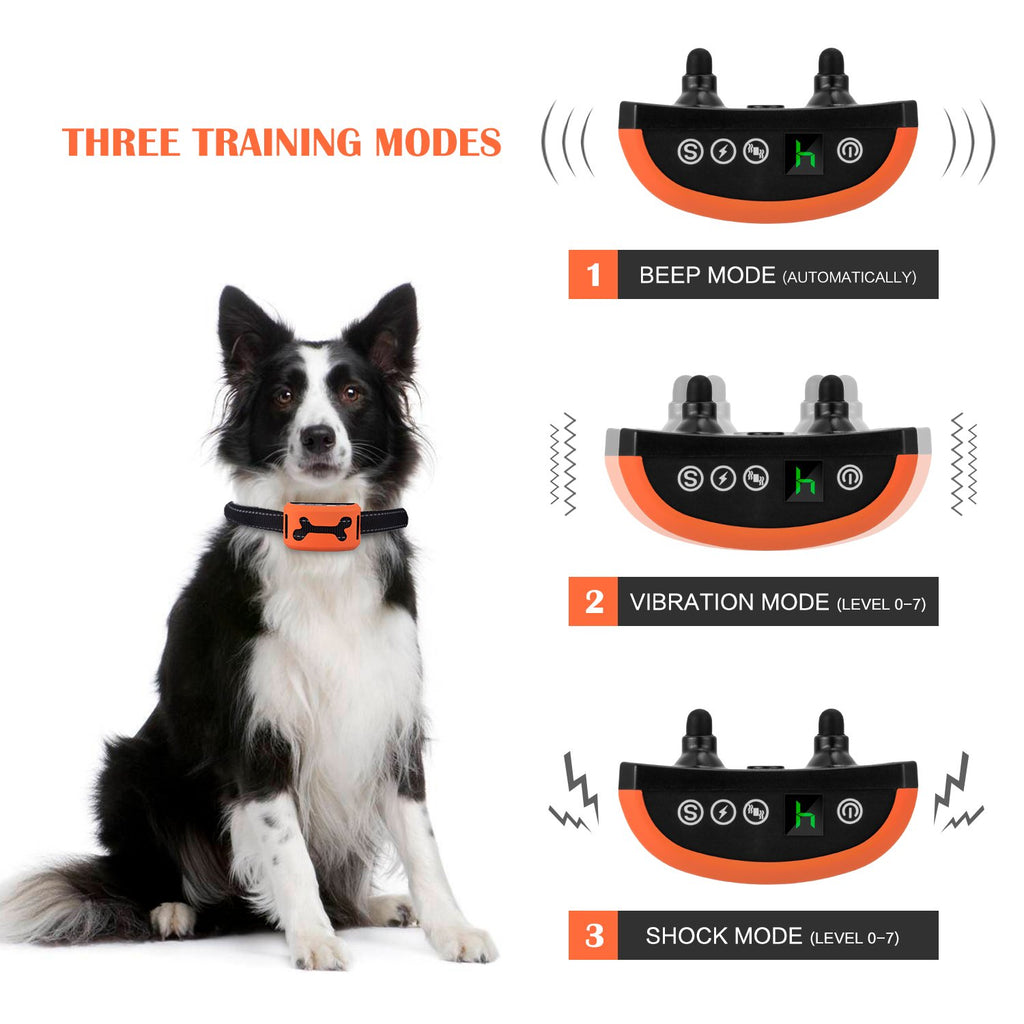 Appareil électronique d'entraînement pour chiens avec collier électrique de choc et écran