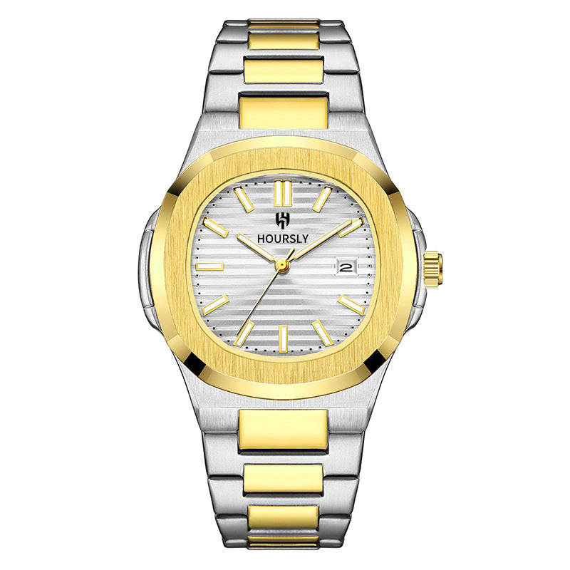 Fashion Premium Business Simplicité Ceinture en acier Quartz Montre homme